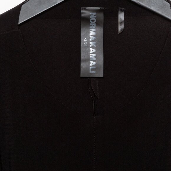 Norma Kamali Black Open-Back Stretch-Jersey Wide-Leg Jumpsuit - XS / FR 34 - Picture 6 of 15